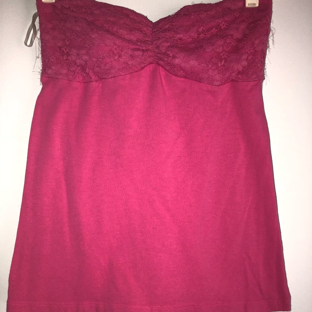 Strapless pink, Lacey top